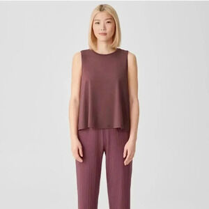 NWT Eileen Fisher Fine Jersey Crew Neck Tank Fig size 3X